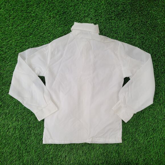 Vintage 90s Windbreaker Coach Jacket Small 19x26 White Baggy - Picture 2 of 14